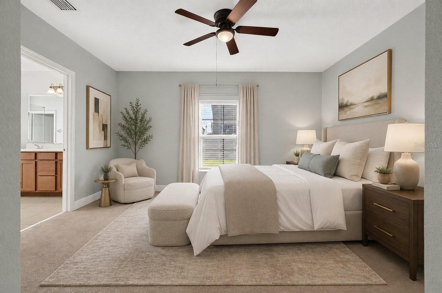 Virtually Staged Primary Bedroom - 878 BENJAMIN TRL, DAVENPORT