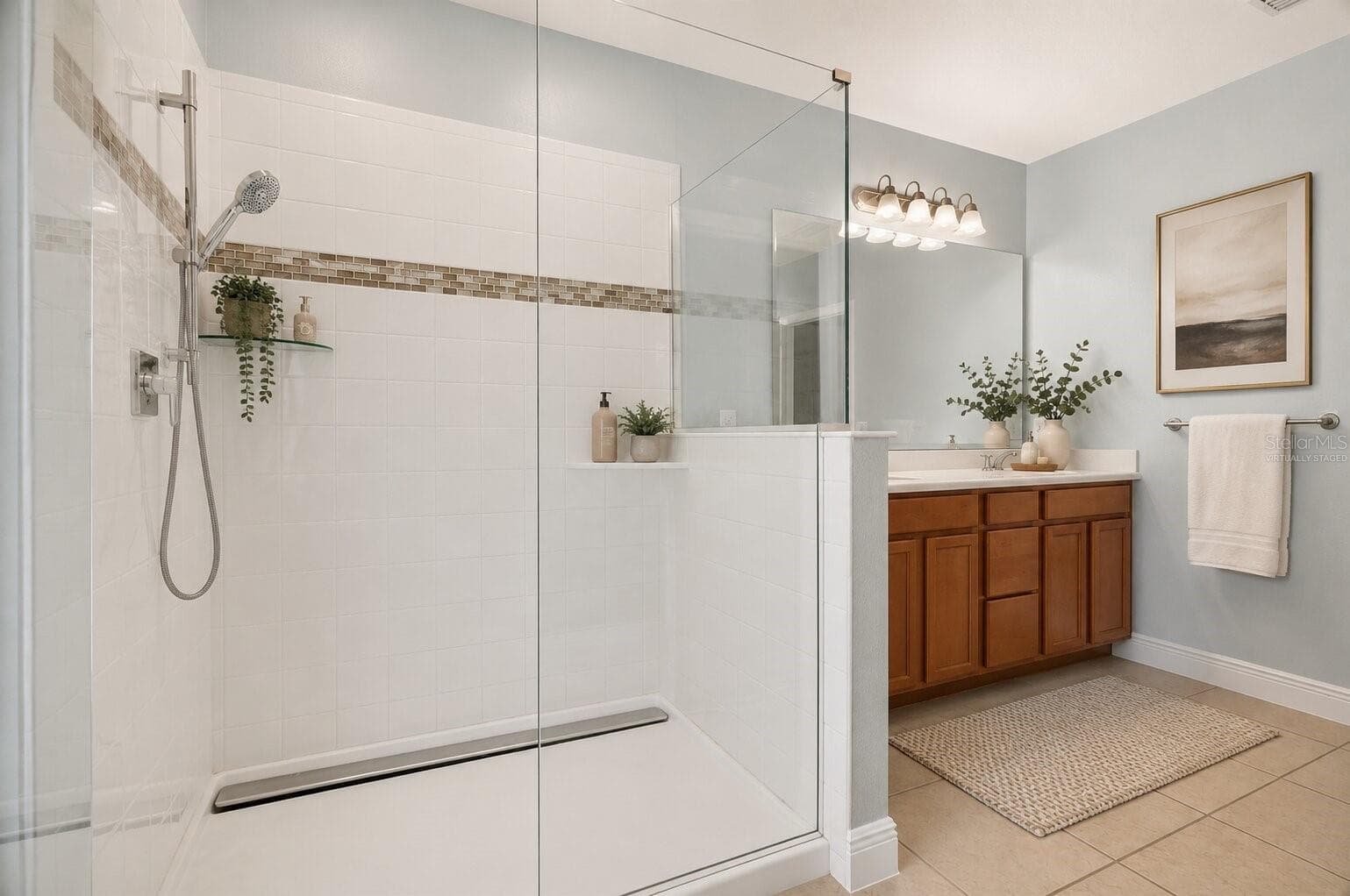 Virtually Staged Primary Bathroom - 878 BENJAMIN TRL, DAVENPORT