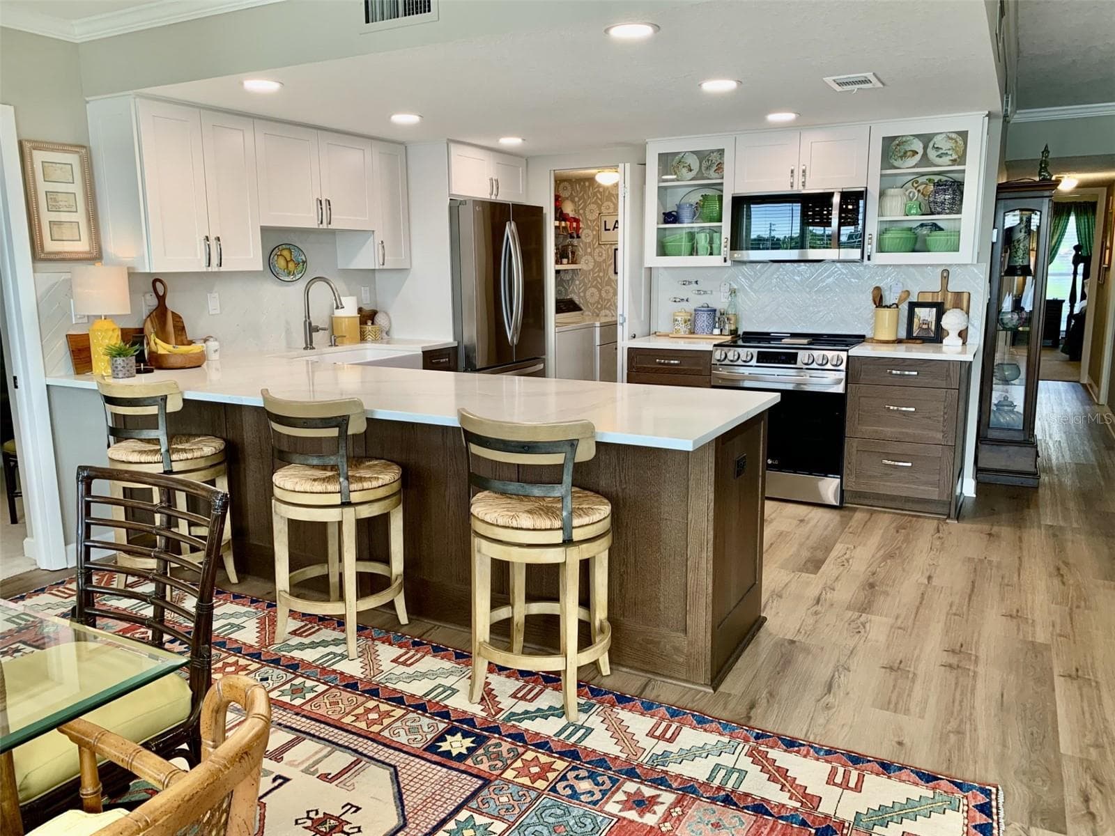 Kitchen viewed from windows overlooking the pond - 1655 S HIGHLAND AVE #I379, CLEARWATER