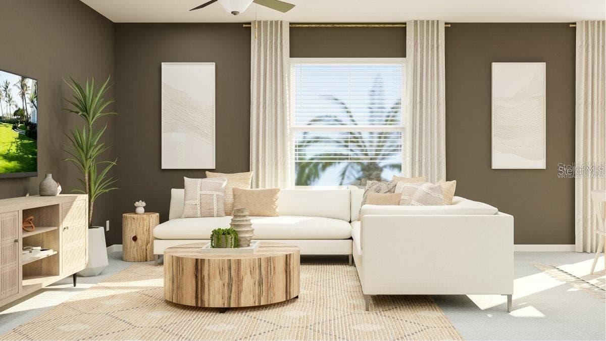 Living room-Staged - 36385 FLATS ST, ZEPHYRHILLS