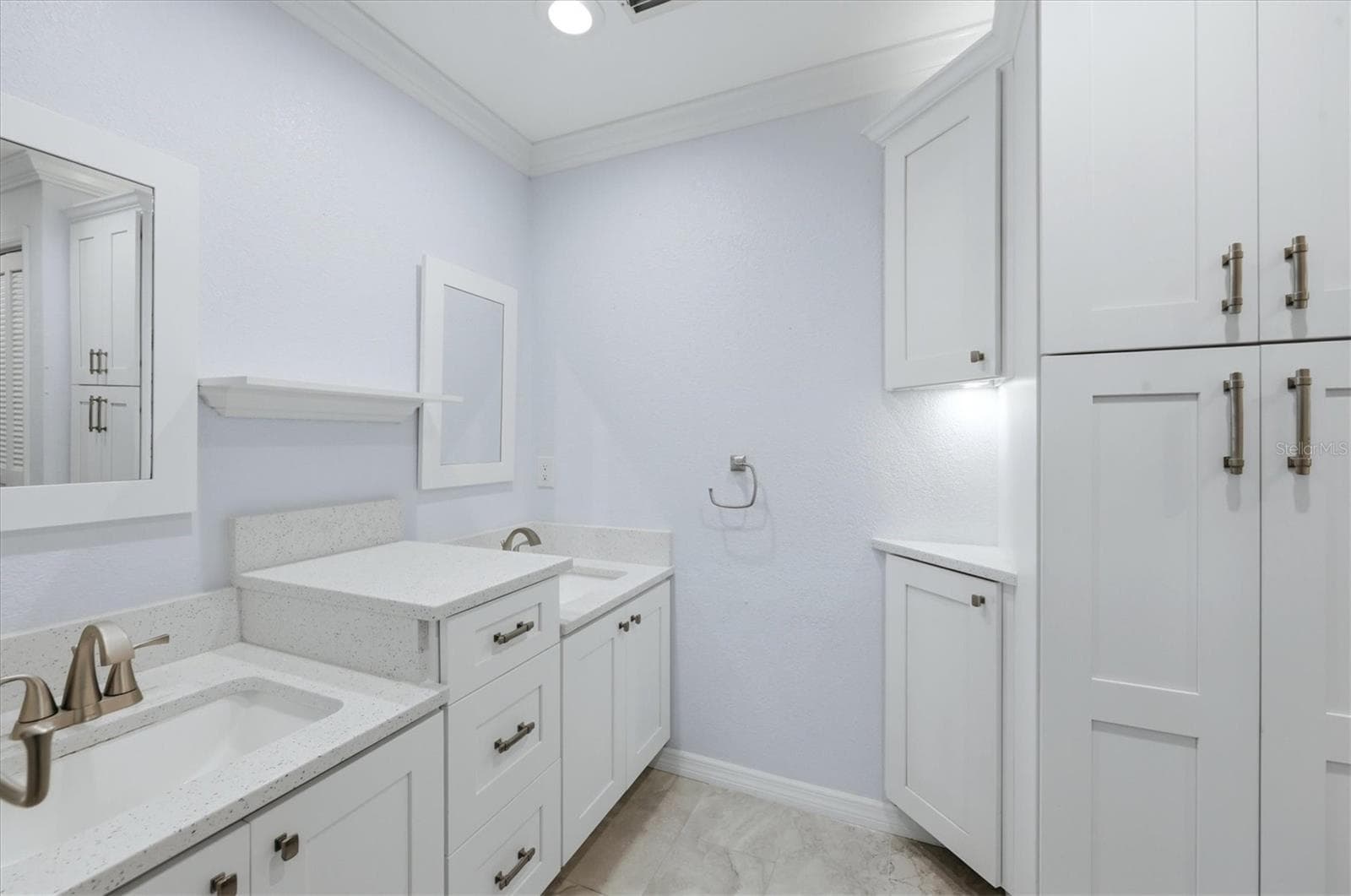 Primary bathroom has additional cabinerty for storage. - 259 PARK FOREST BLVD, ENGLEWOOD