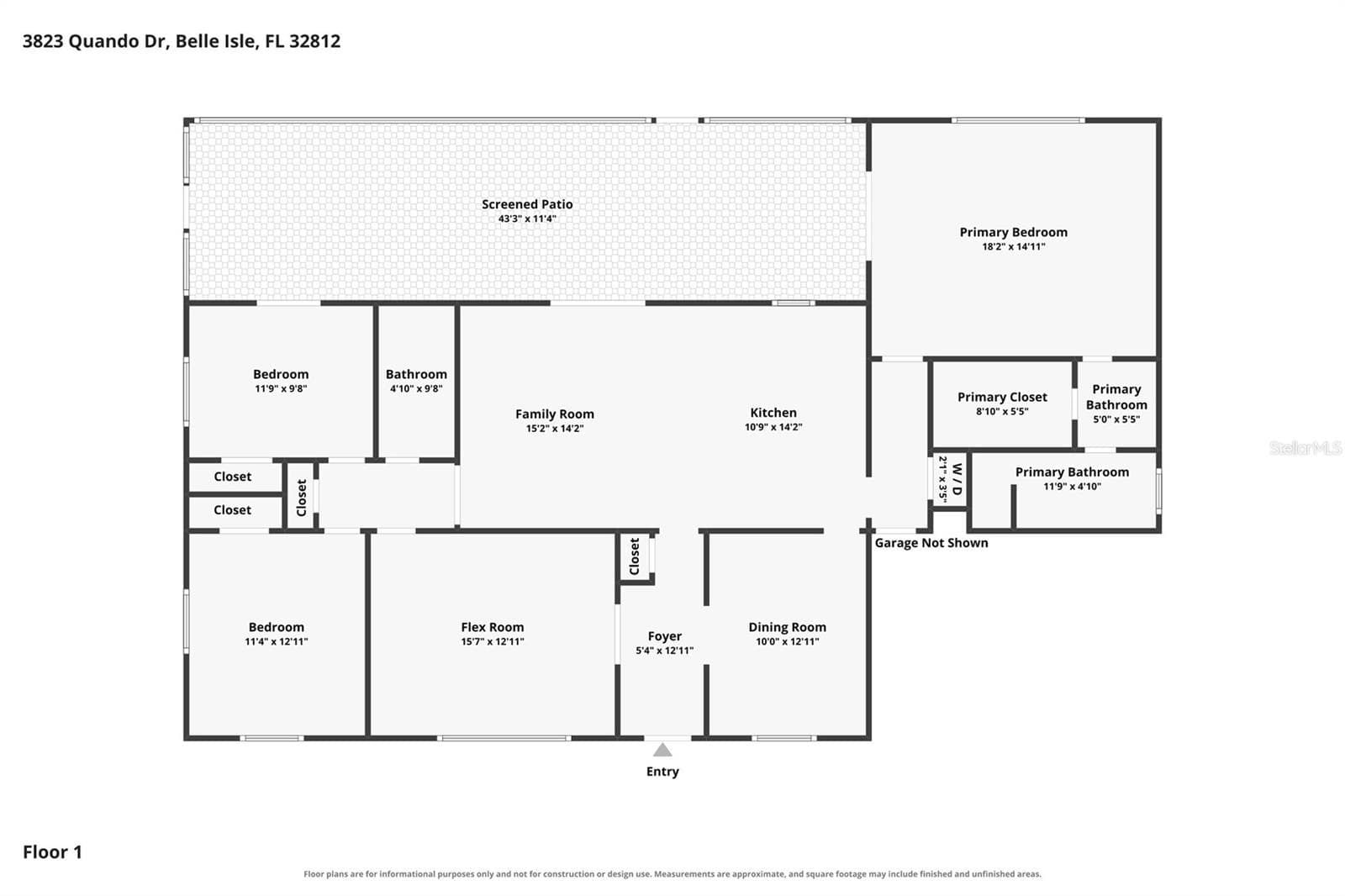 Floor plan - 3823 QUANDO DR, BELLE ISLE
