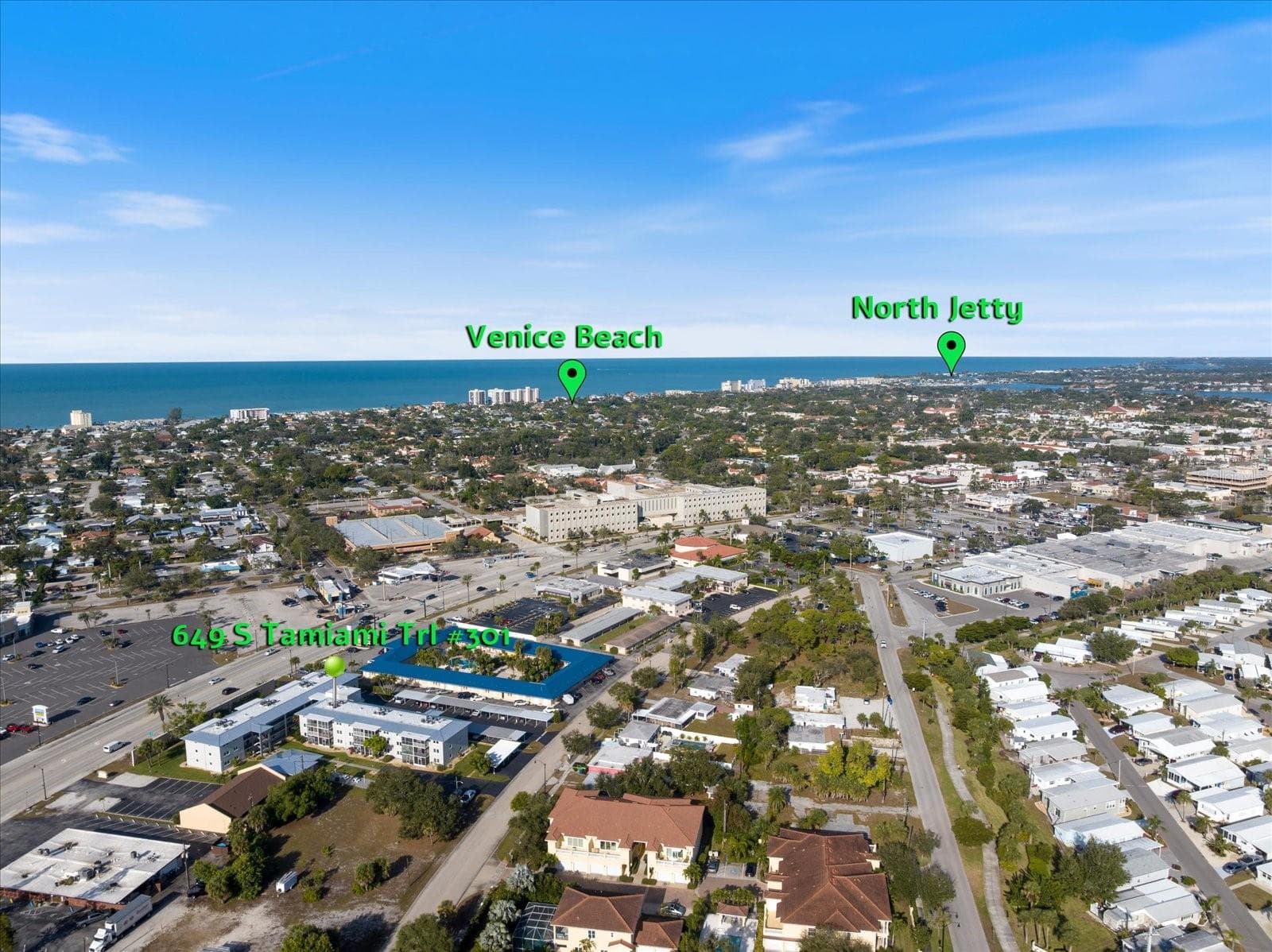 Proximity to Gulf of America - 649 S TAMIAMI TRL S #304, VENICE
