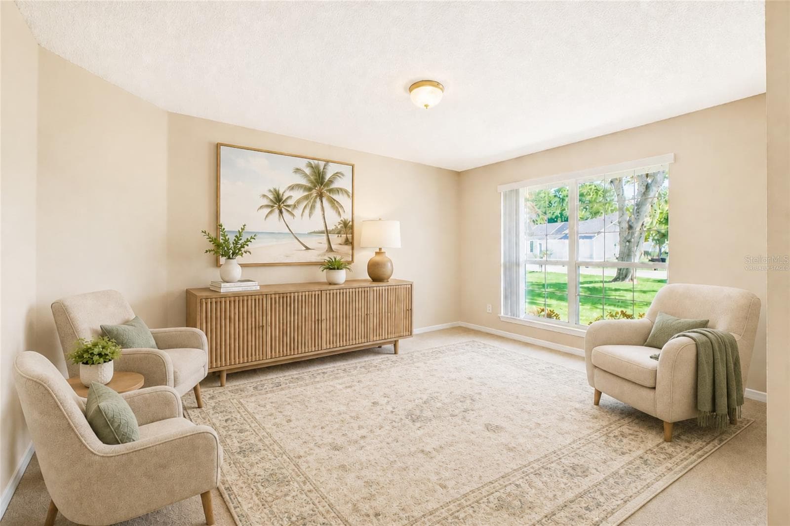 Virtually Staged Living Room or Den/Office - 38 PRINCESS ROSE DR, PALM COAST