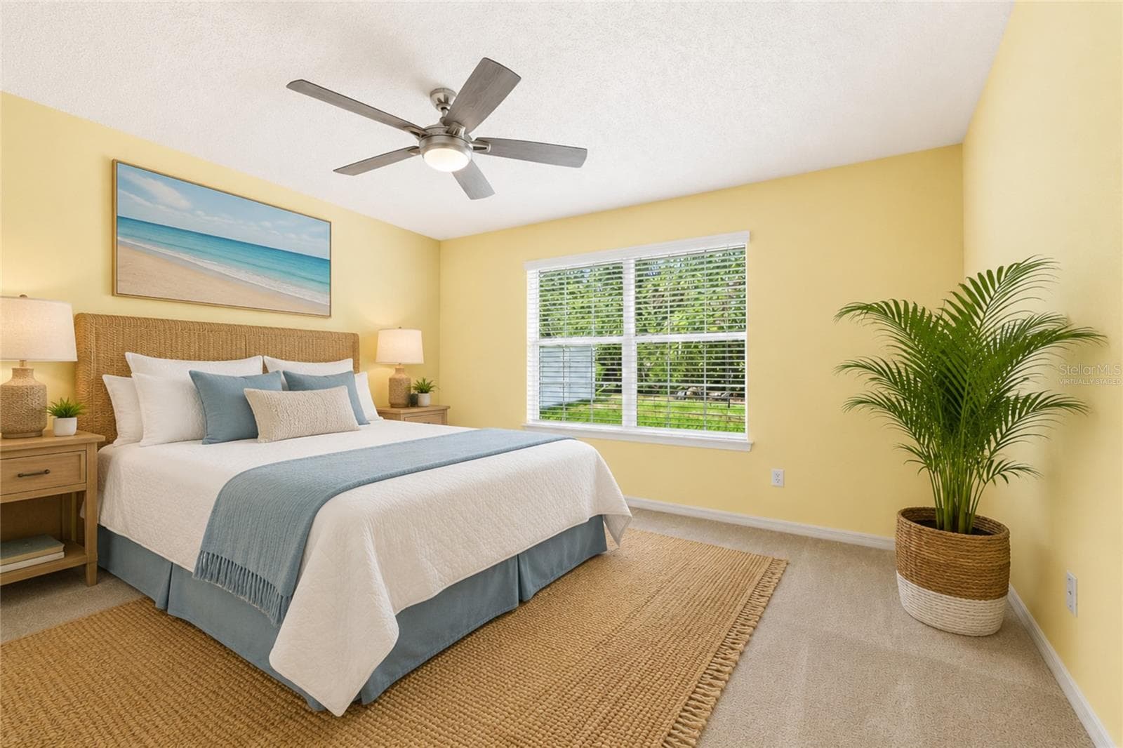 Virtually Staged Bedroom 3 - 38 PRINCESS ROSE DR, PALM COAST