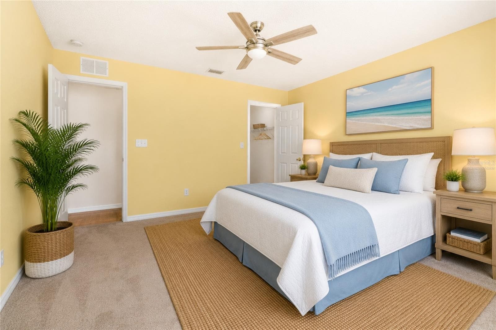 Virtually Staged Bedroom 3 - 38 PRINCESS ROSE DR, PALM COAST