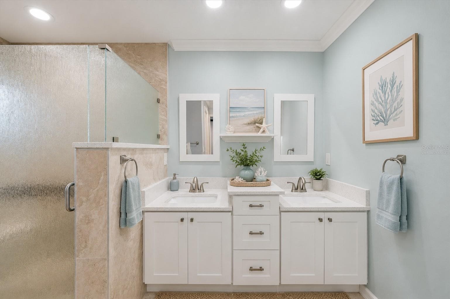 Virtually Staged Primary Bathroom - 259 PARK FOREST BLVD, ENGLEWOOD