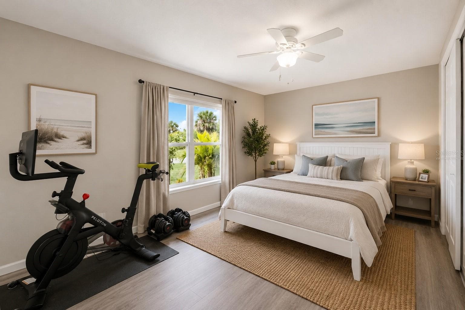 master bed.virtually staged - 4394 LIBRARY ST, PORT CHARLOTTE