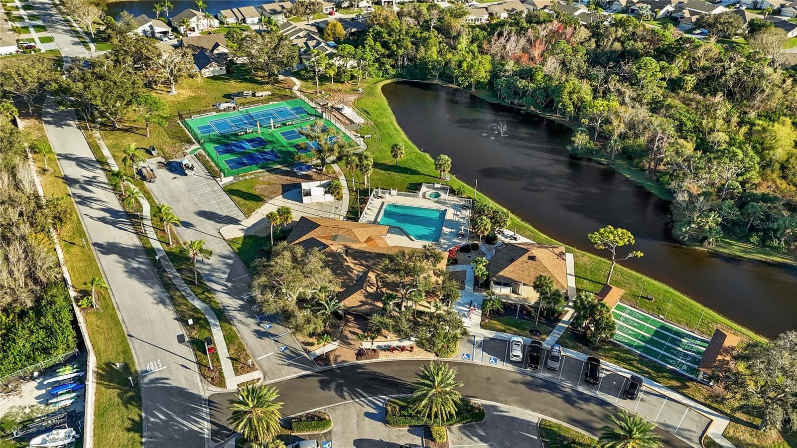 Aerial veiw of the clubhouse complex - 259 PARK FOREST BLVD, ENGLEWOOD