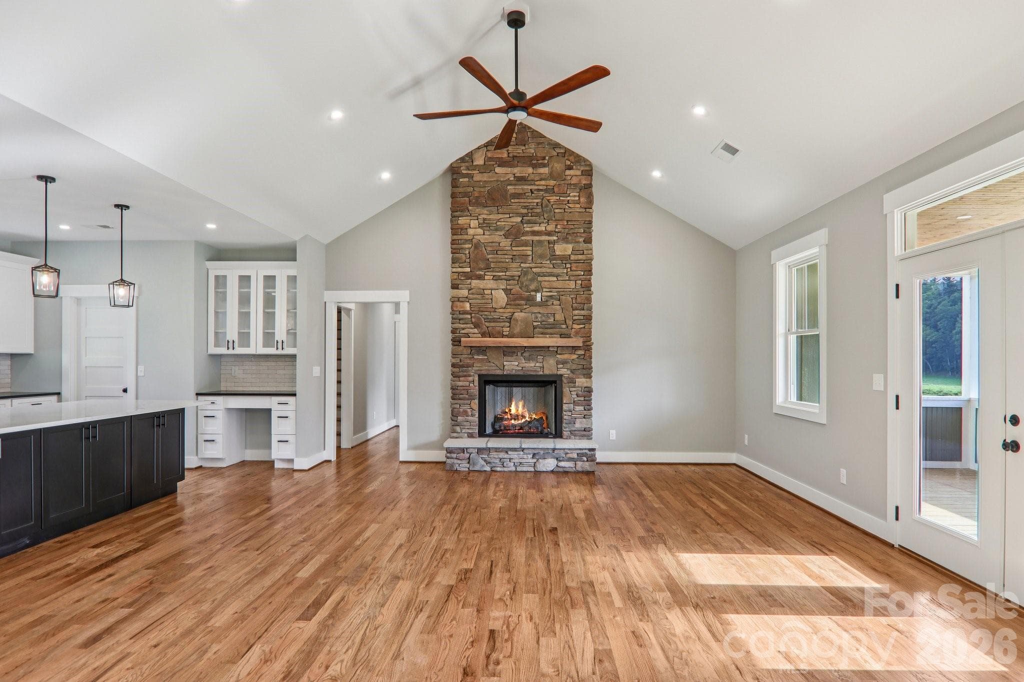 Open concept living, dining & kitchen, makes for easy entertaining. - 1060 California Creek Road, Mars Hill