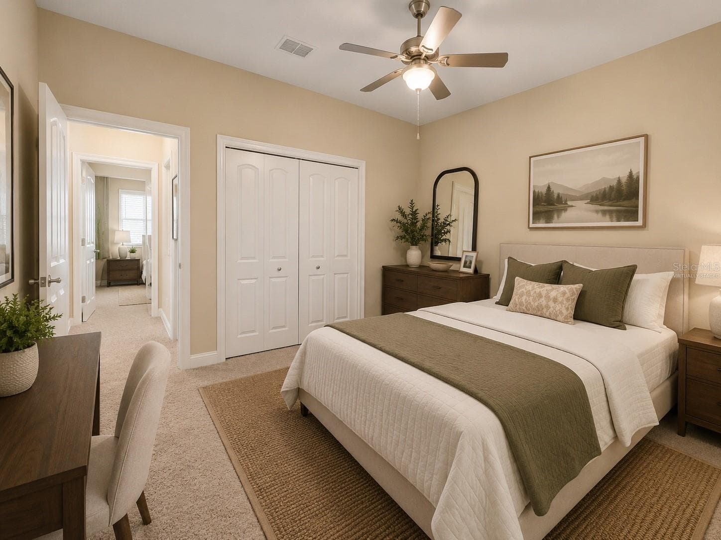 Spacious secondary bedroom virtually staged - 1446 SW 87TH ST, GAINESVILLE