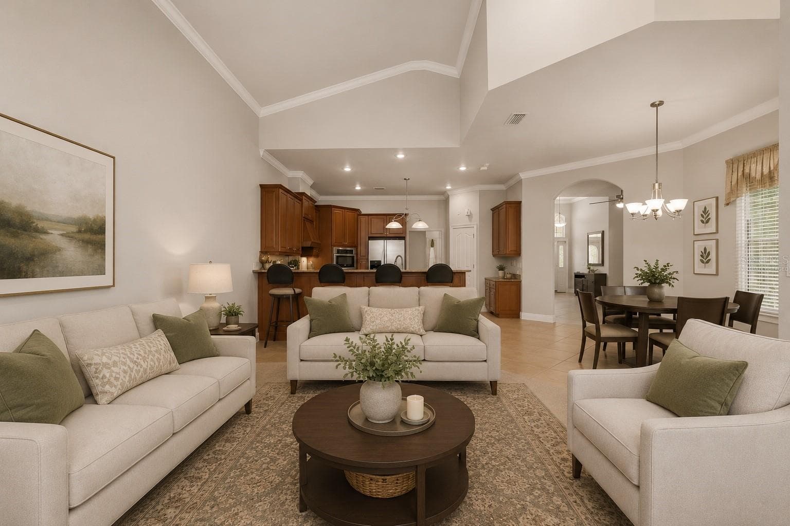 Family opens to kitchen, virtually staged - 1446 SW 87TH ST, GAINESVILLE