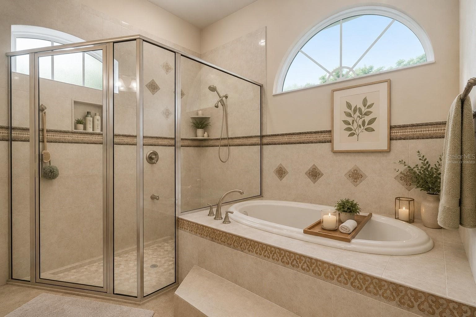 Separate shower and bath, virtually staged - 1446 SW 87TH ST, GAINESVILLE