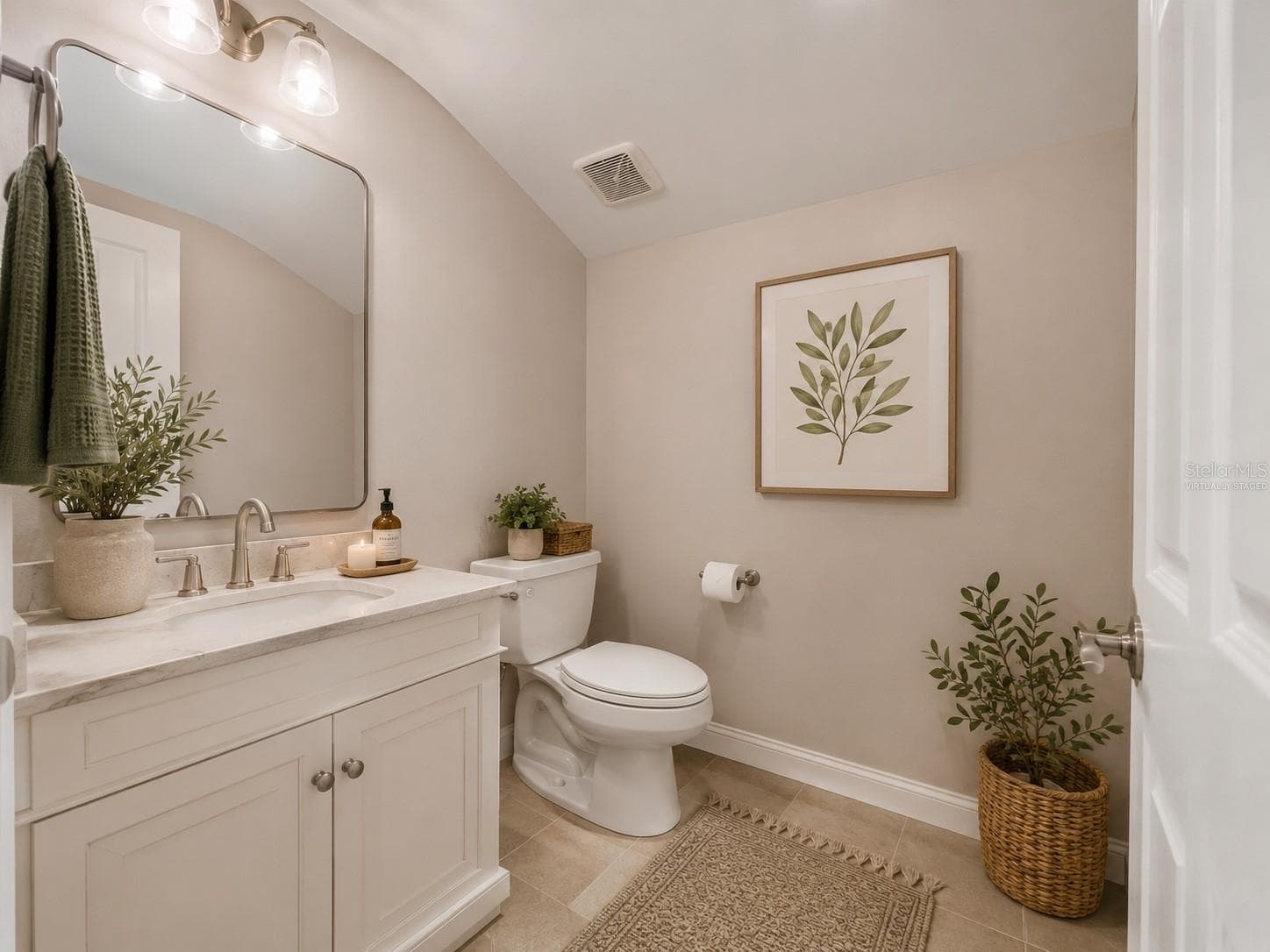Bonus room bathroom upstairs, virtually staged - 1446 SW 87TH ST, GAINESVILLE