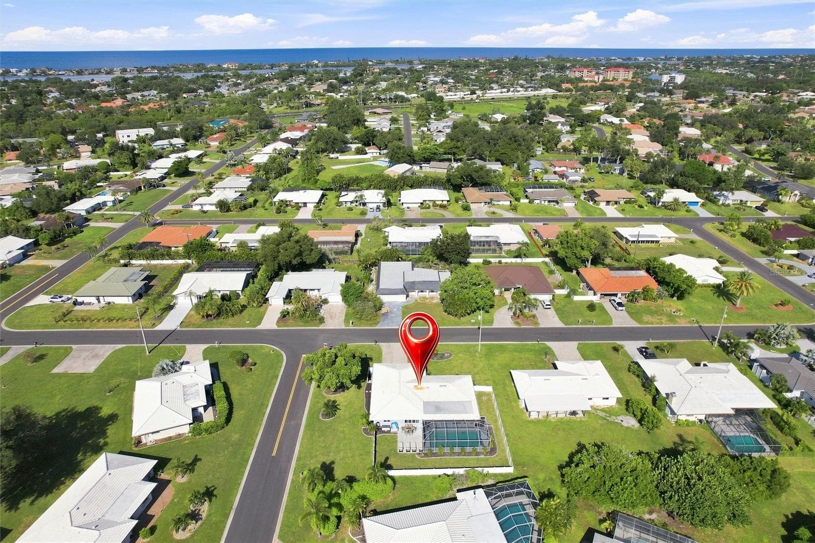 Aerial of home and neighborhood - 302 DEGAS DR, NOKOMIS