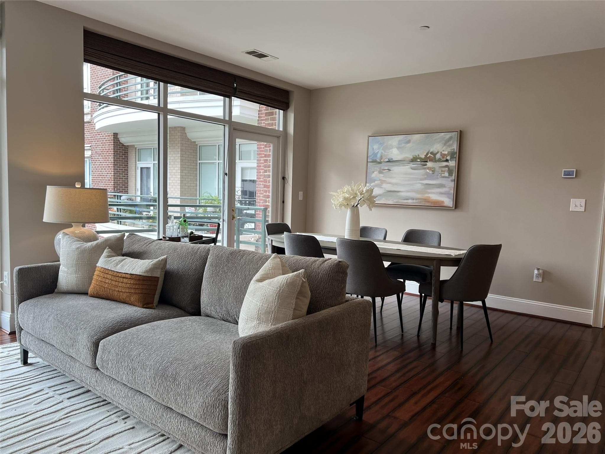 Living/Dining area Staged - 400 N Church Street, Charlotte