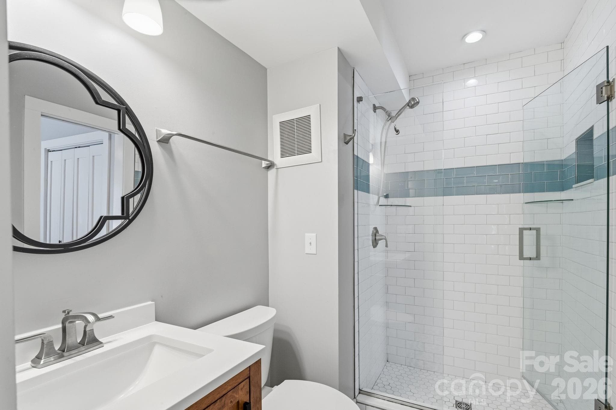 Bathroom with 2 entrances and step in shower - 77 Trotter Place, Asheville