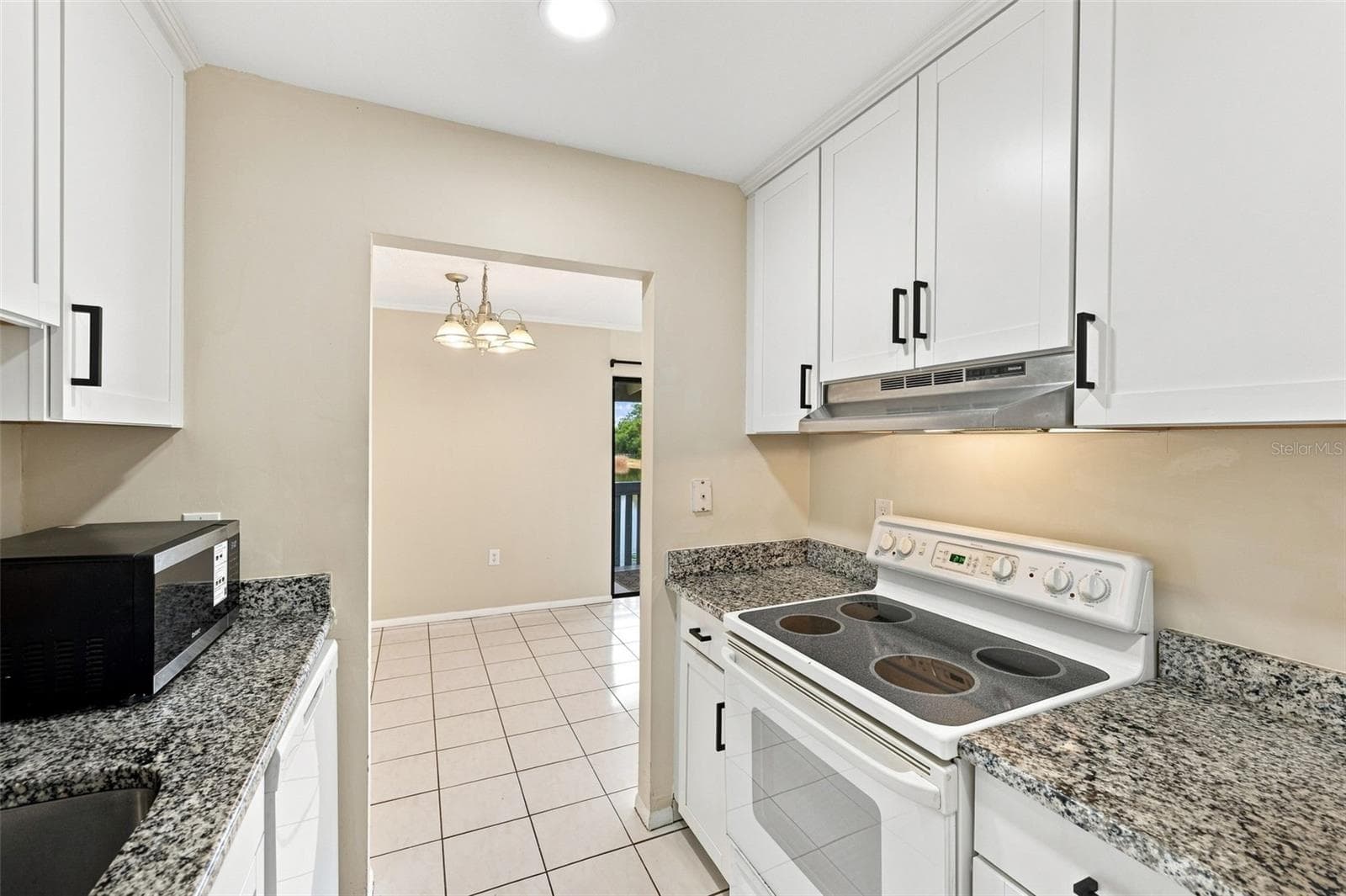 Galley Kitchen with Granite Countertops. - 11409 8TH ST N #1504, ST PETERSBURG