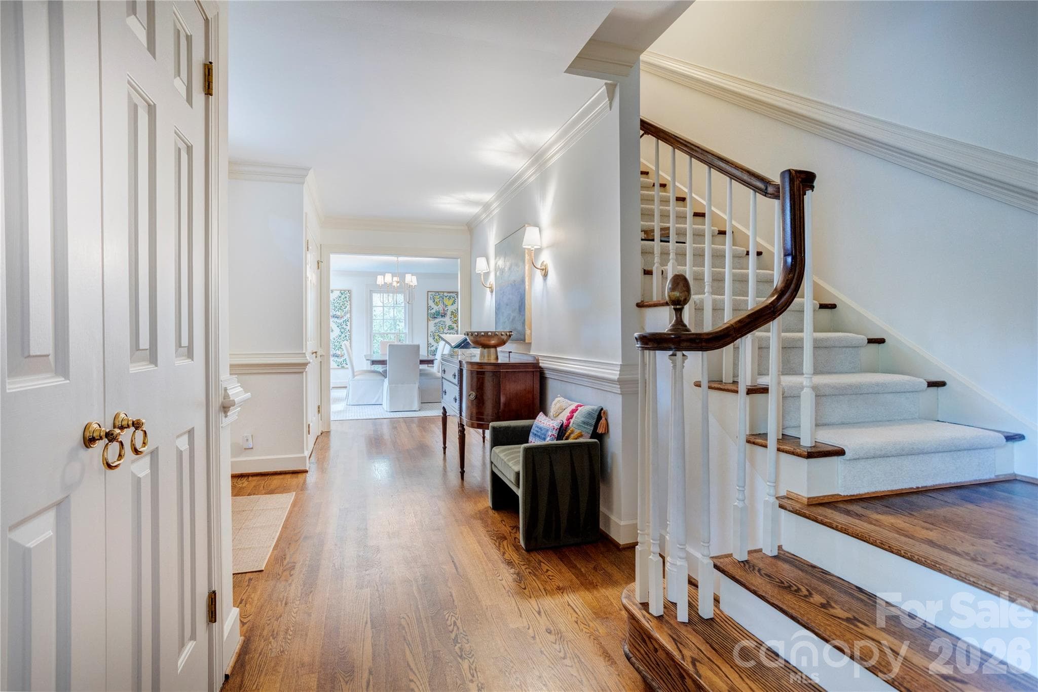 The foyer leads gracefully to the second floor. - 215 Bethel Drive, Salisbury
