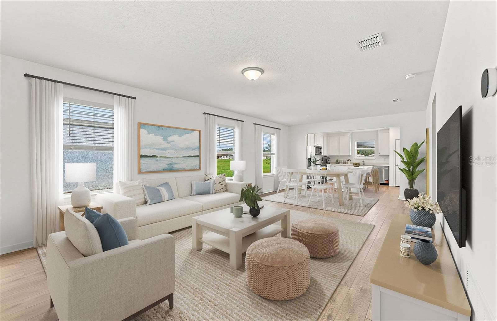 Virtually Staged - Spacious Open Gathering Room - 9181 NEWMONS PL, WILDWOOD