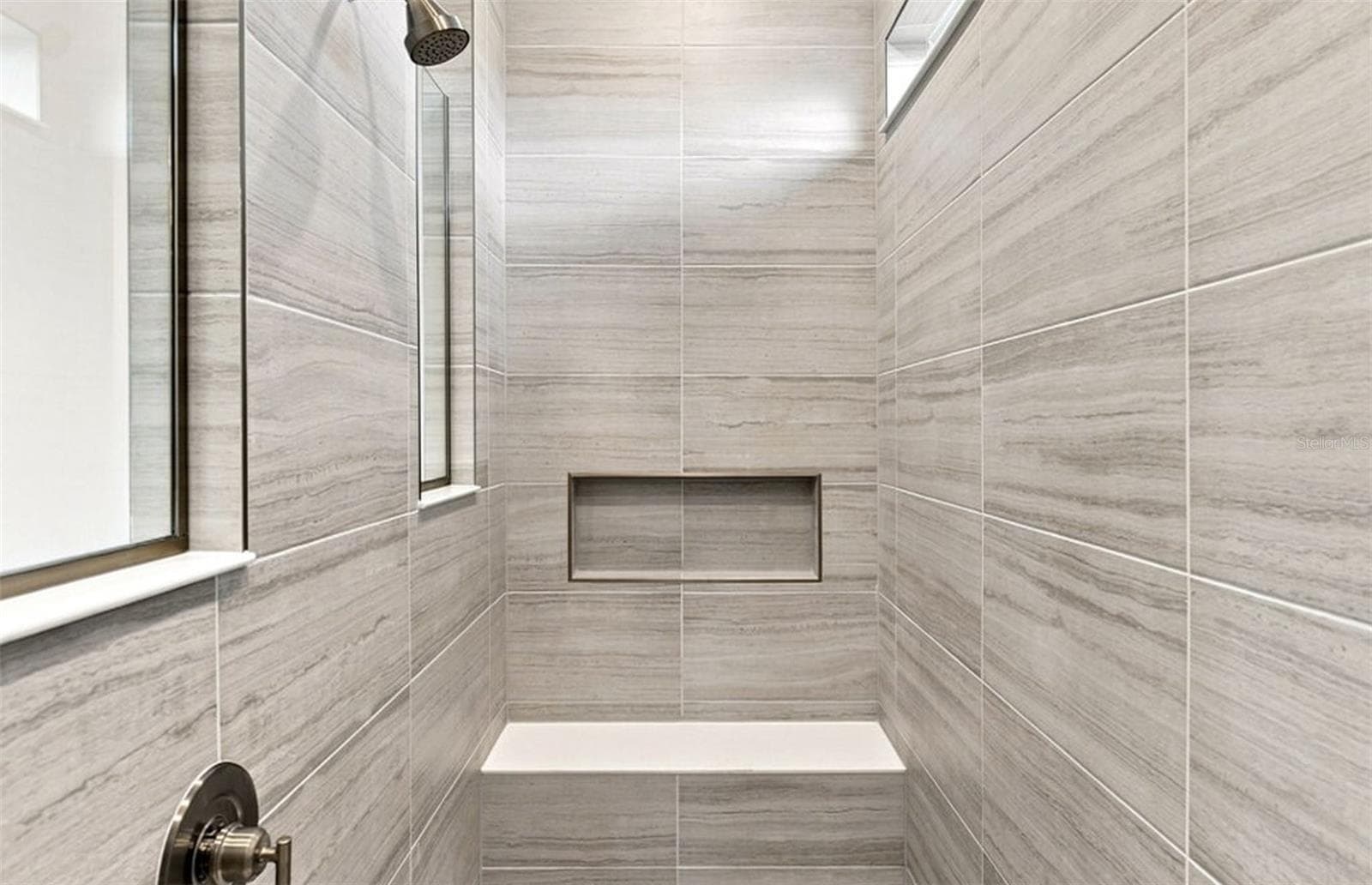 Super Walk-in Shower in Owner's Bath - 17056 CANARY TRL, PARRISH