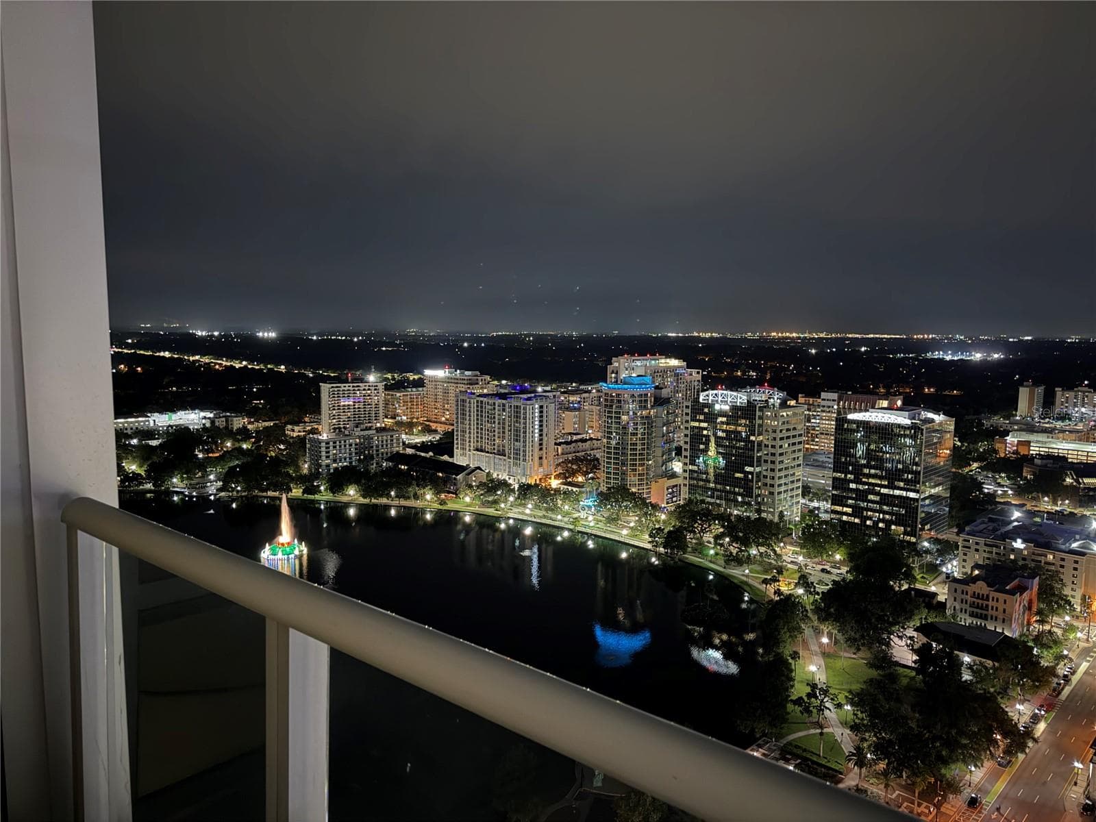 Night view from balcony - 150 E ROBINSON ST #3102, ORLANDO