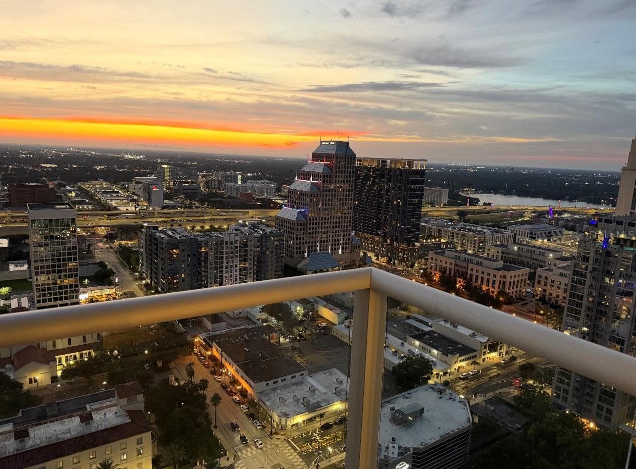 Sunset view from balcony - 150 E ROBINSON ST #3102, ORLANDO