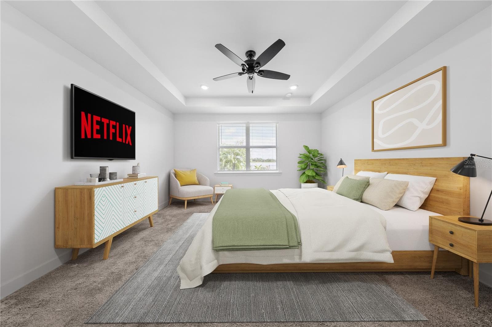 Primary Bedroom, Virtually Staged - 42058 JOURNEY DR, PUNTA GORDA
