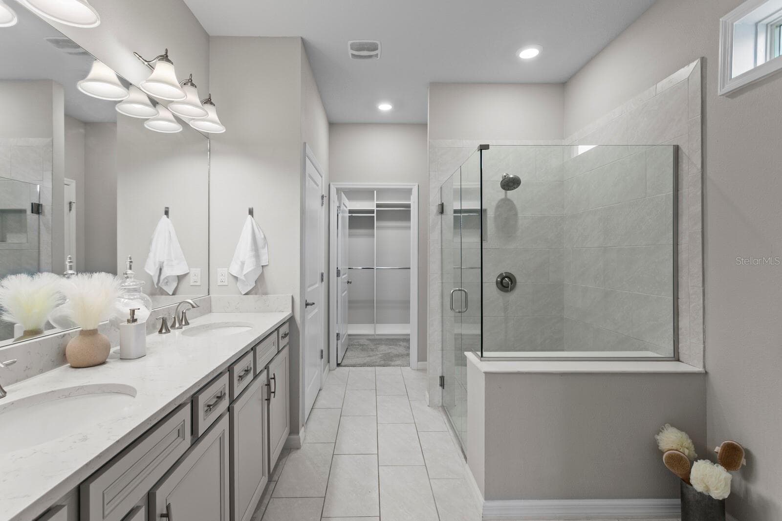 Spa-like primary bath - 18908 WILLOWMORE CEDAR DR, LUTZ