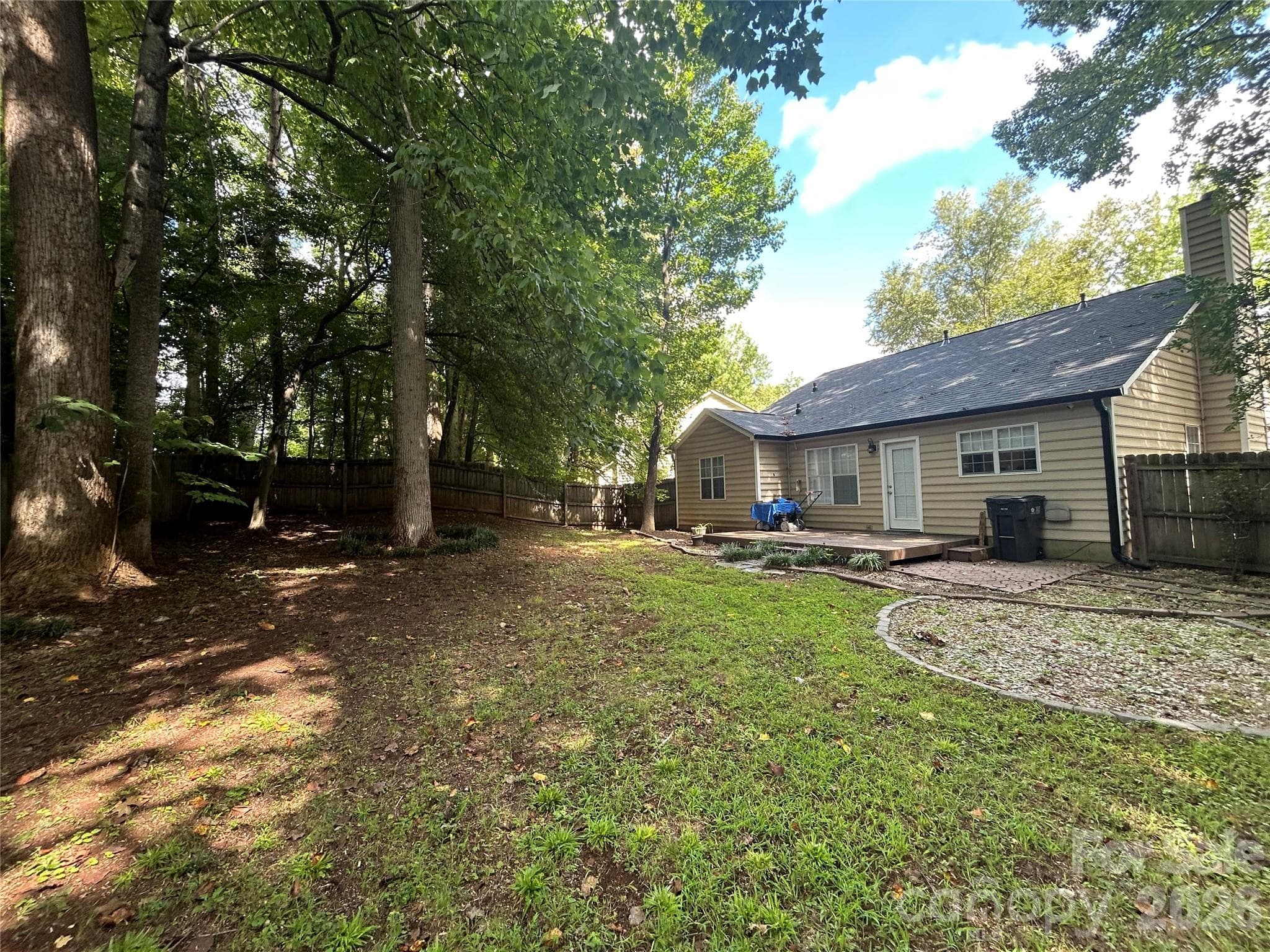 Rear view of backyard - 9206 Rotherham Lane, Charlotte