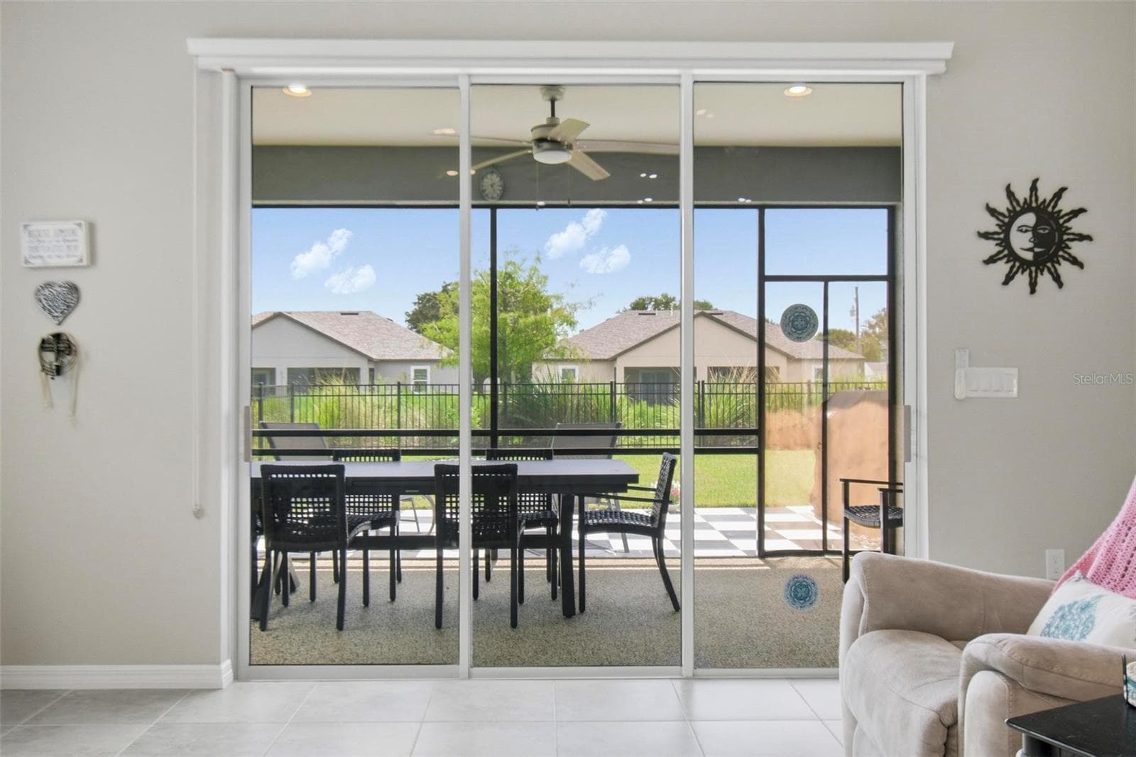 View of lanai and backyard - 7 TIDEWAY TRL, PALM COAST