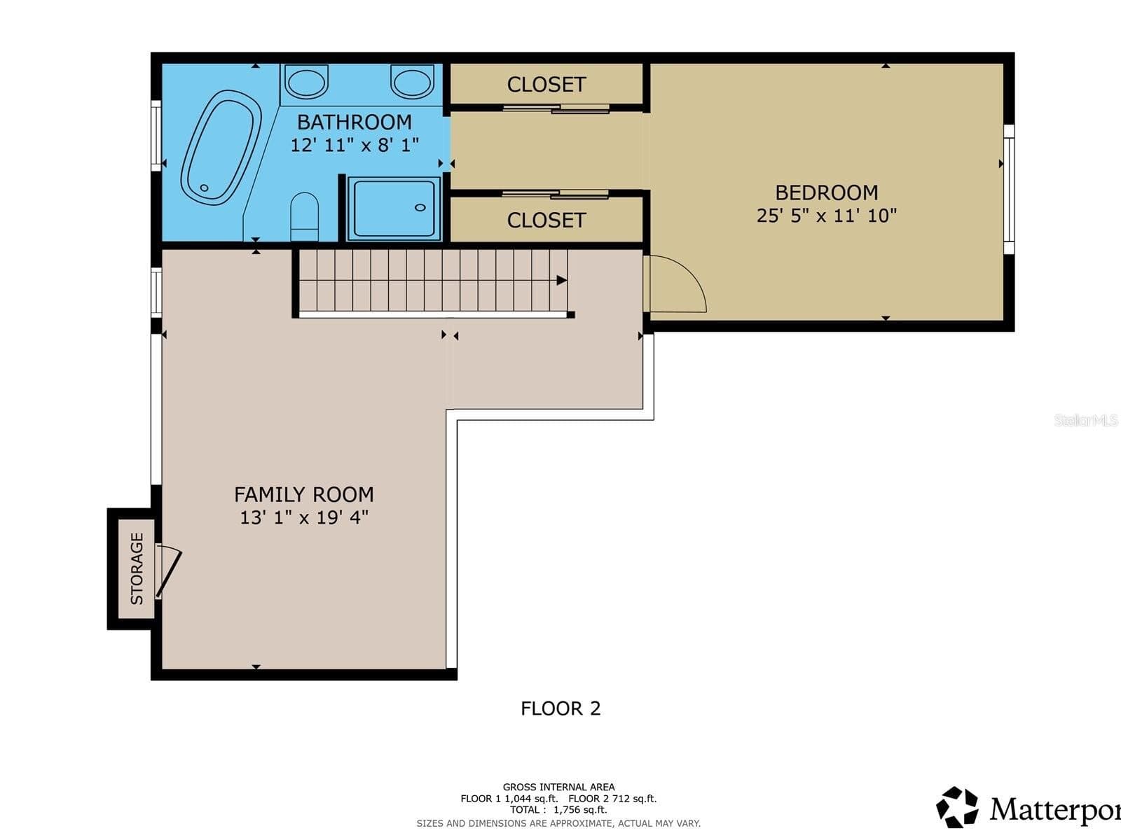 Second floor layout - 105 COVENTRY LN, HAINES CITY