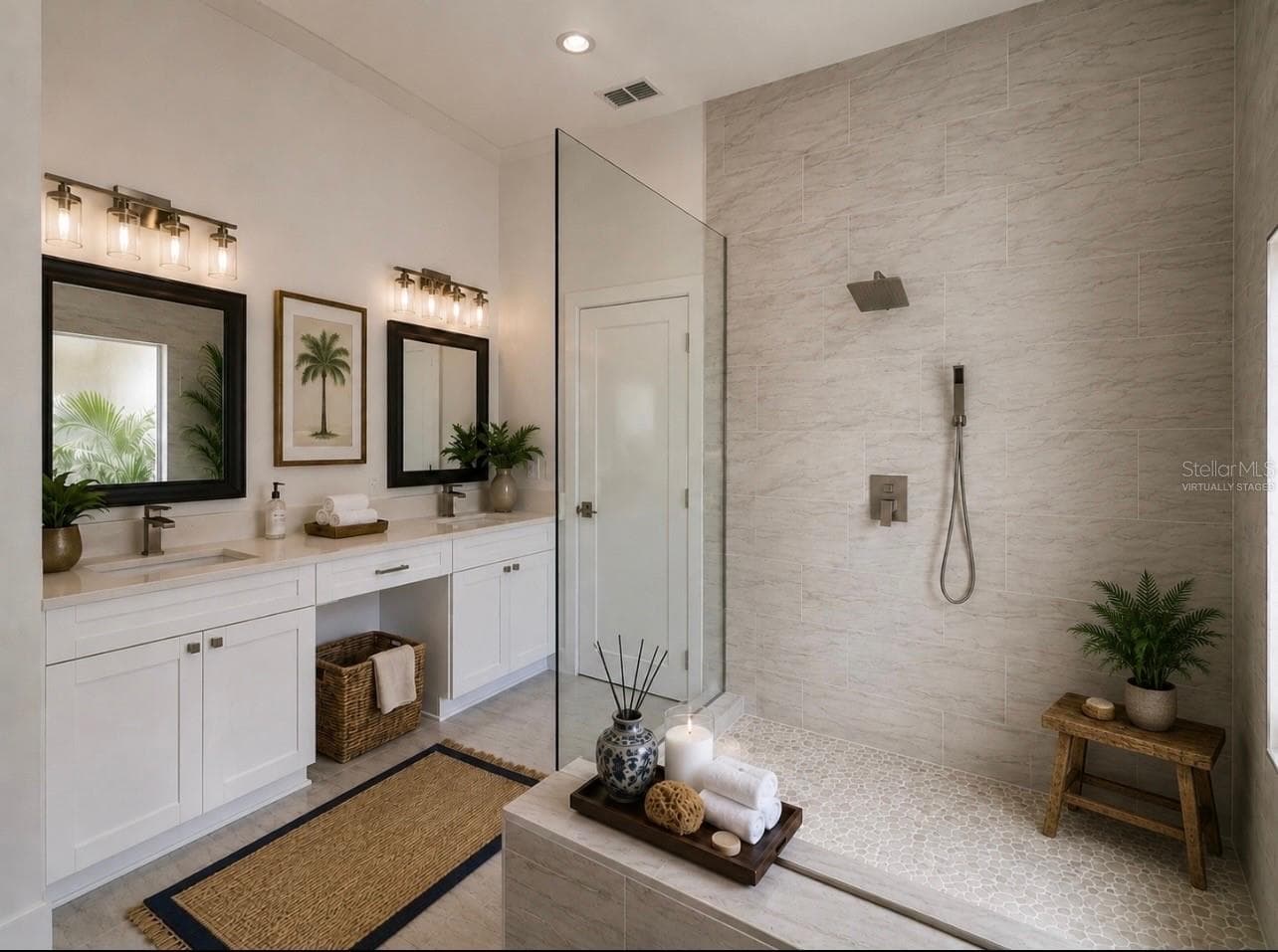 Virtually Staged Master Bath - 407 GEORGIA AVE, CRYSTAL BEACH