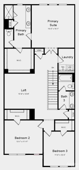 Upper Level Floor Plan - Additional Highlights Include: Freestanding gas range - 8715 Miles Gap Road, Indian Land