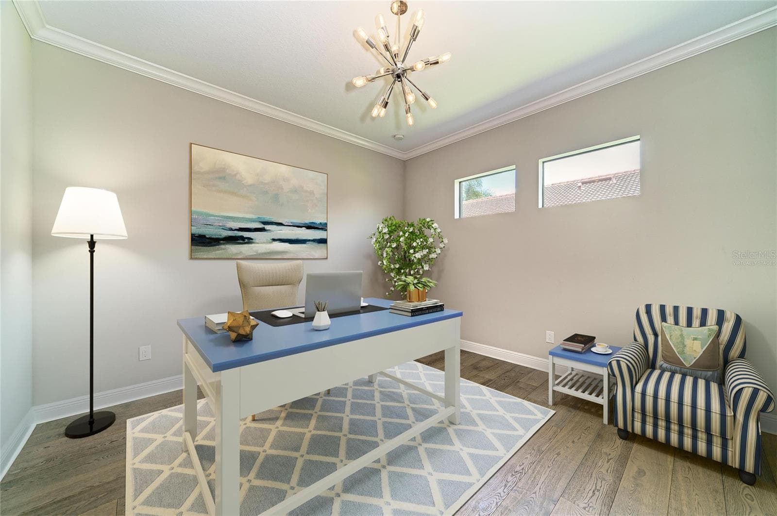 Virtually staged office - 4645 ROYAL DORNOCH CIR, BRADENTON