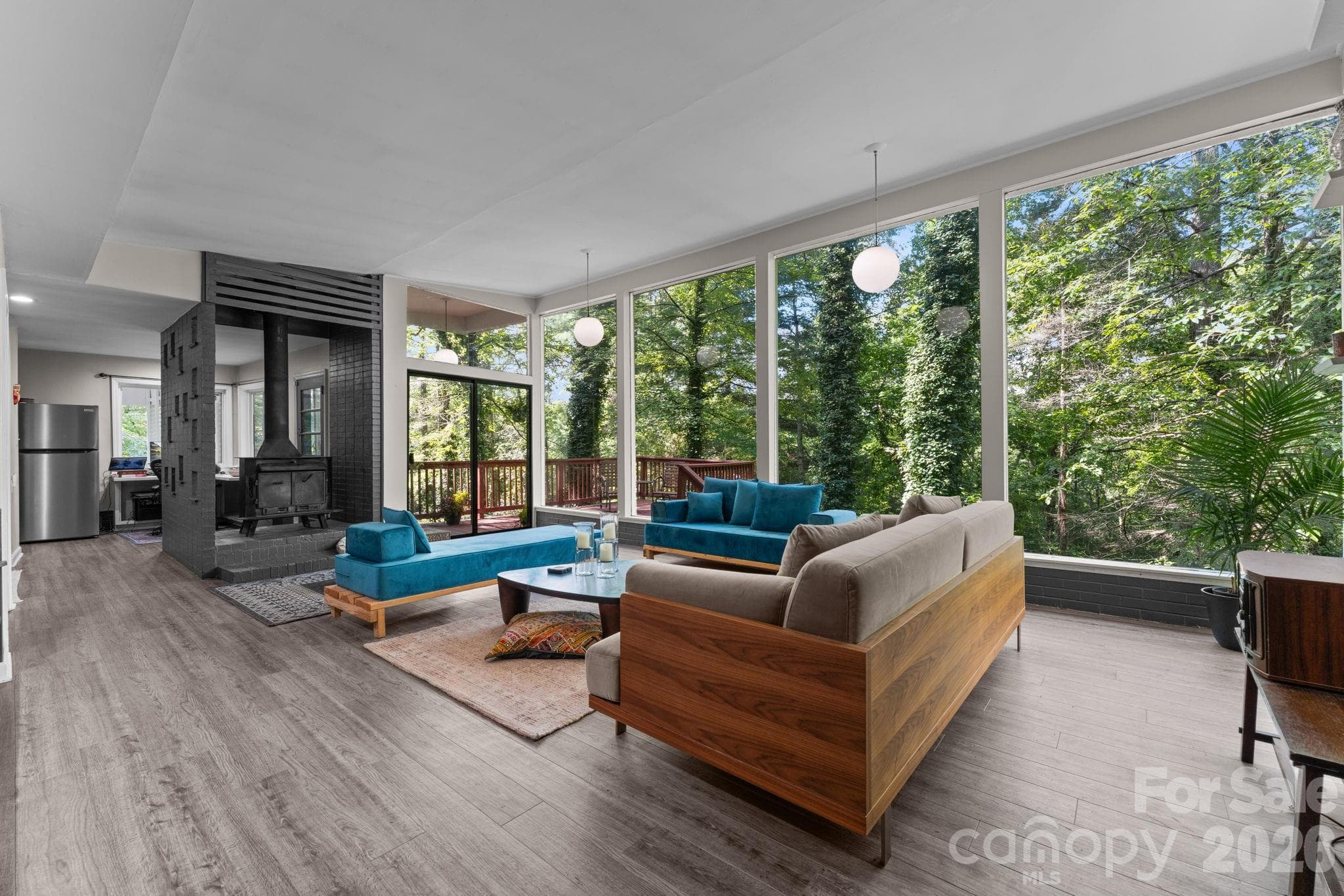Another View of the Great Room and the Beautiful Wooded Views - 103 Riverwood Drive, Sylva