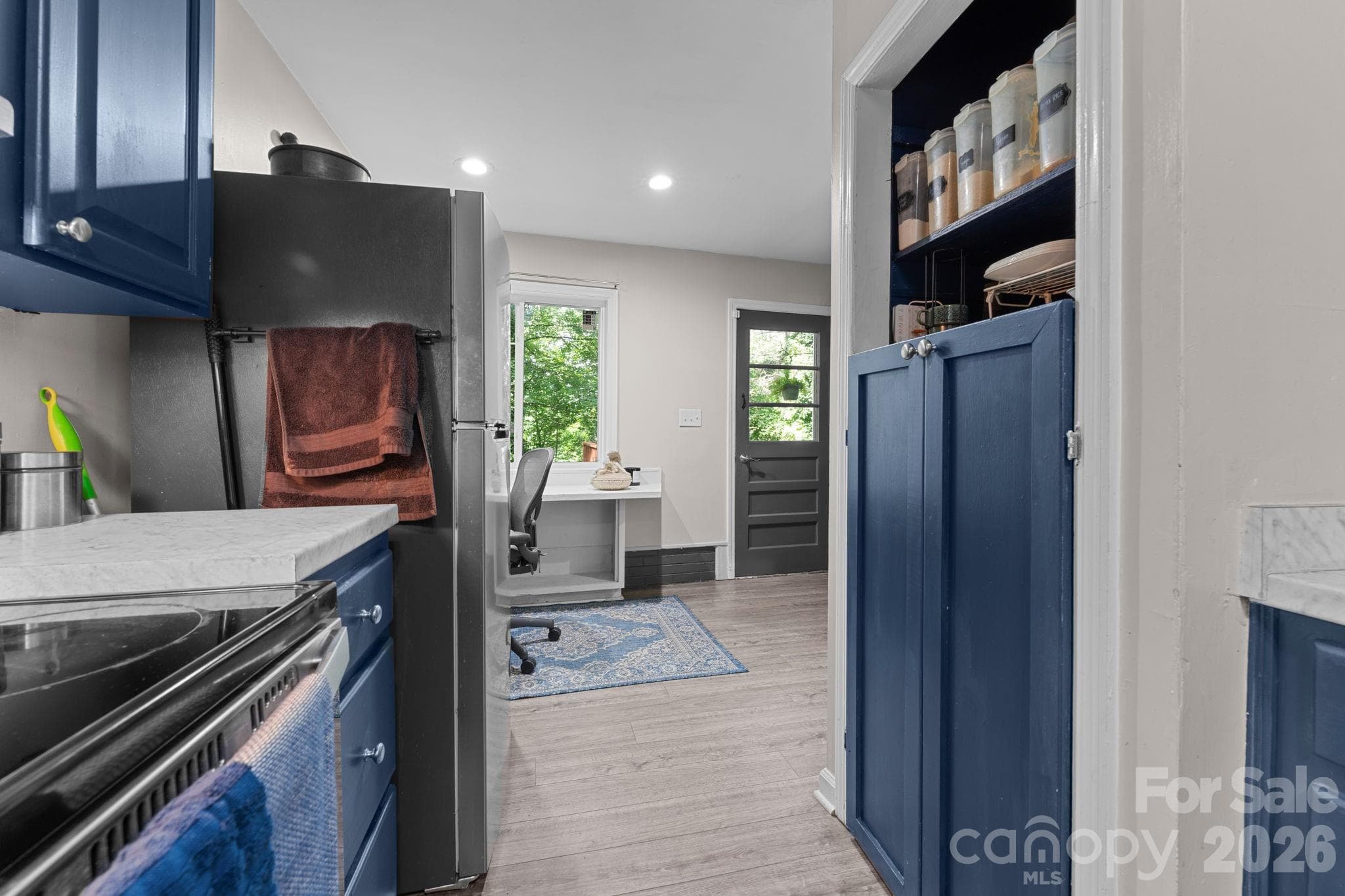 Kitchen view toward office nook - 103 Riverwood Drive, Sylva