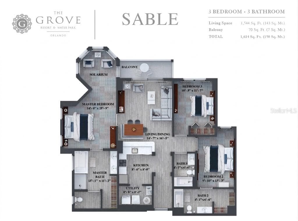 Sable Model - 14501 GROVE RESORT AVE #2542, WINTER GARDEN