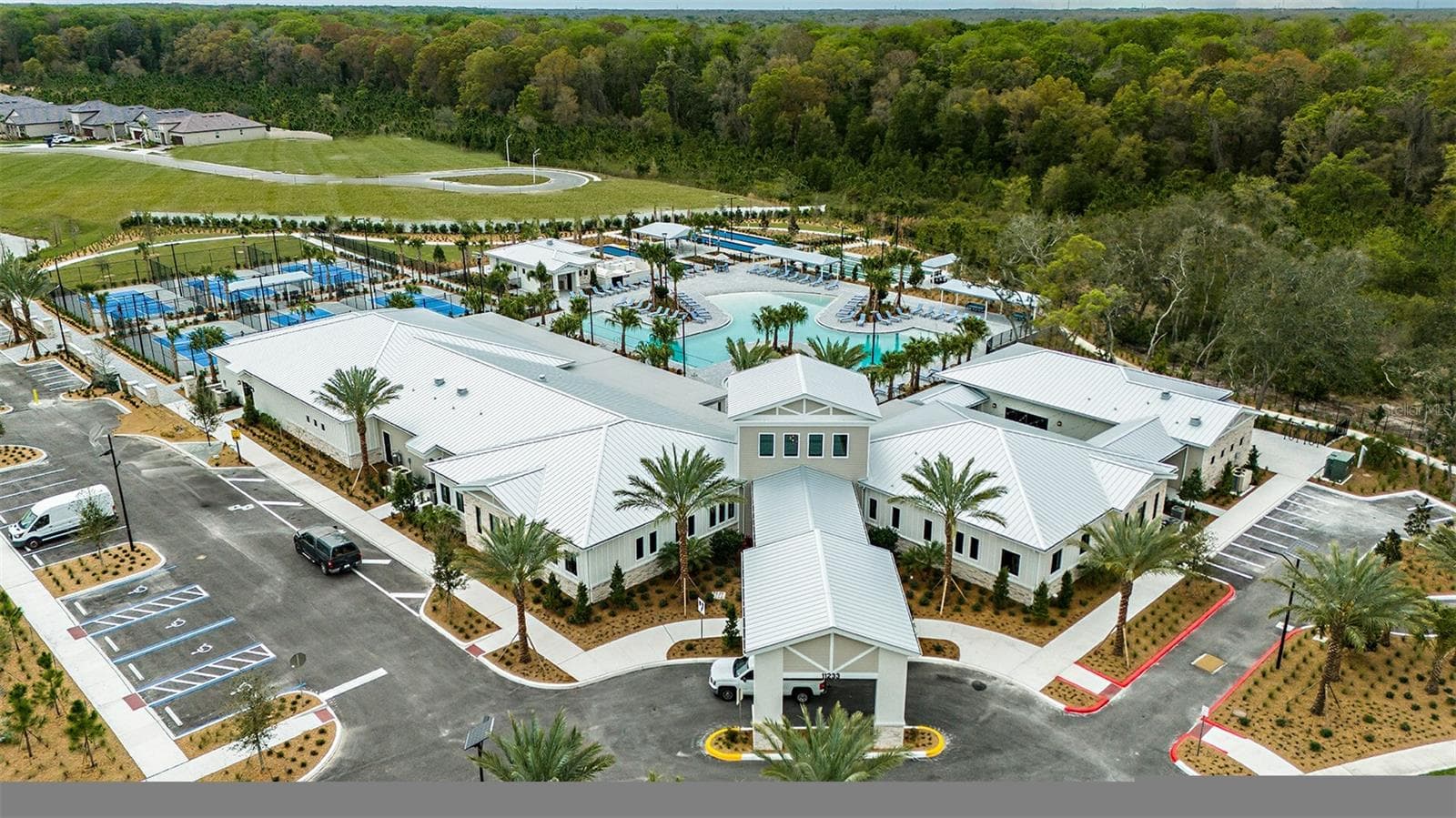 Aerial view of the clubhouse at Medley - 10857 RUSTIC EVE CT, LAND O LAKES