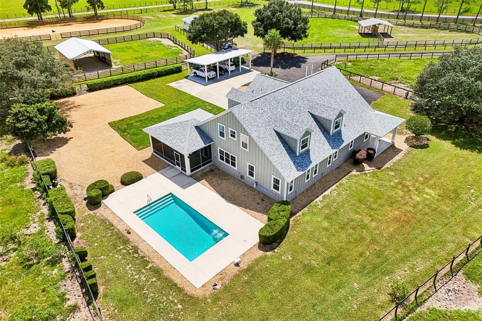 Aerial Photo of Home & Pool Area - 2088 NW 102ND BLVD, WILDWOOD