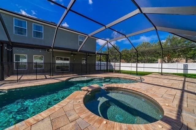 Caged Pool Back View - 2863 MAPLE BROOK LOOP, LUTZ