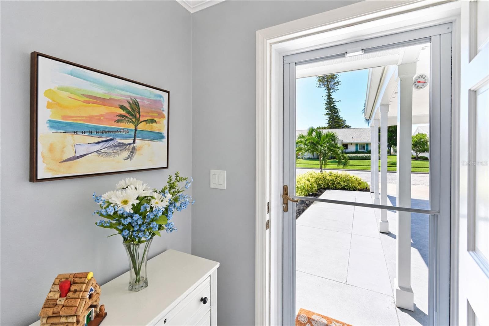 Foyer looking out to carport - 9411 CONCORD CIR, BRADENTON