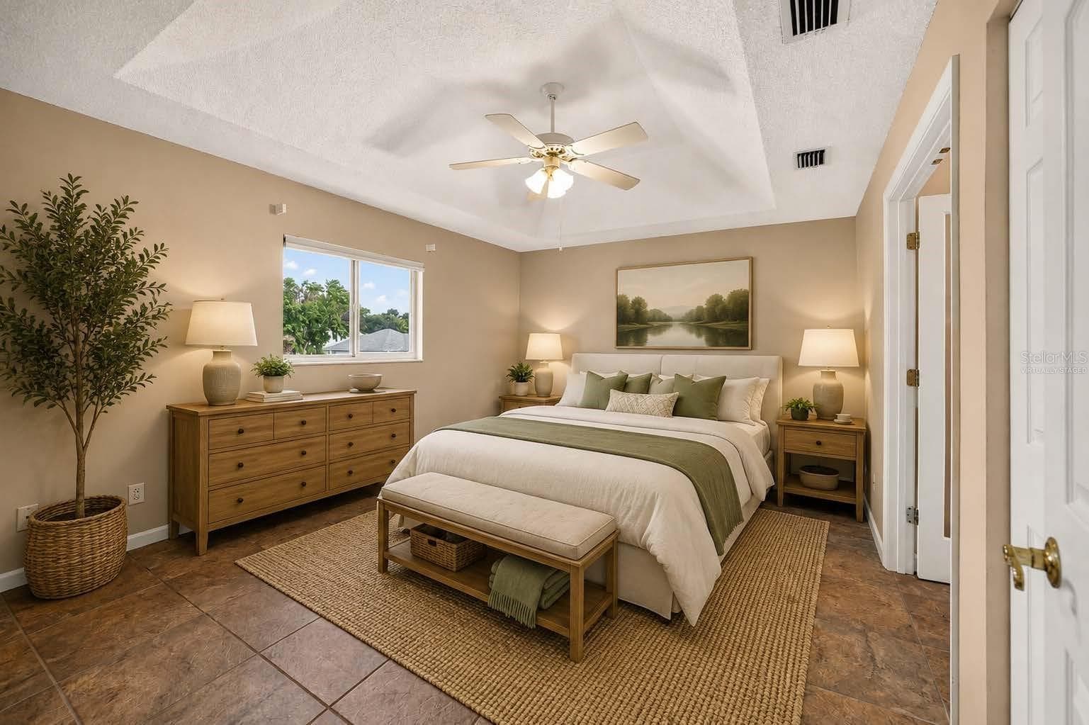 This Primary Bedroom has been virtually staged - 1923 NW 50TH CIR, OCALA