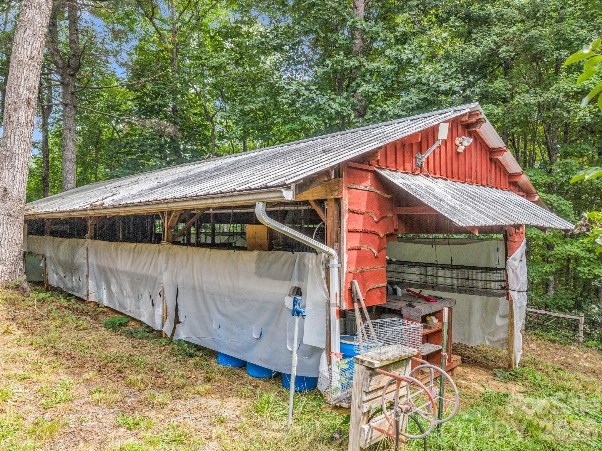 Rabbit barn used to raise meat rabbits - 136 Limousine Lane, Pisgah Forest