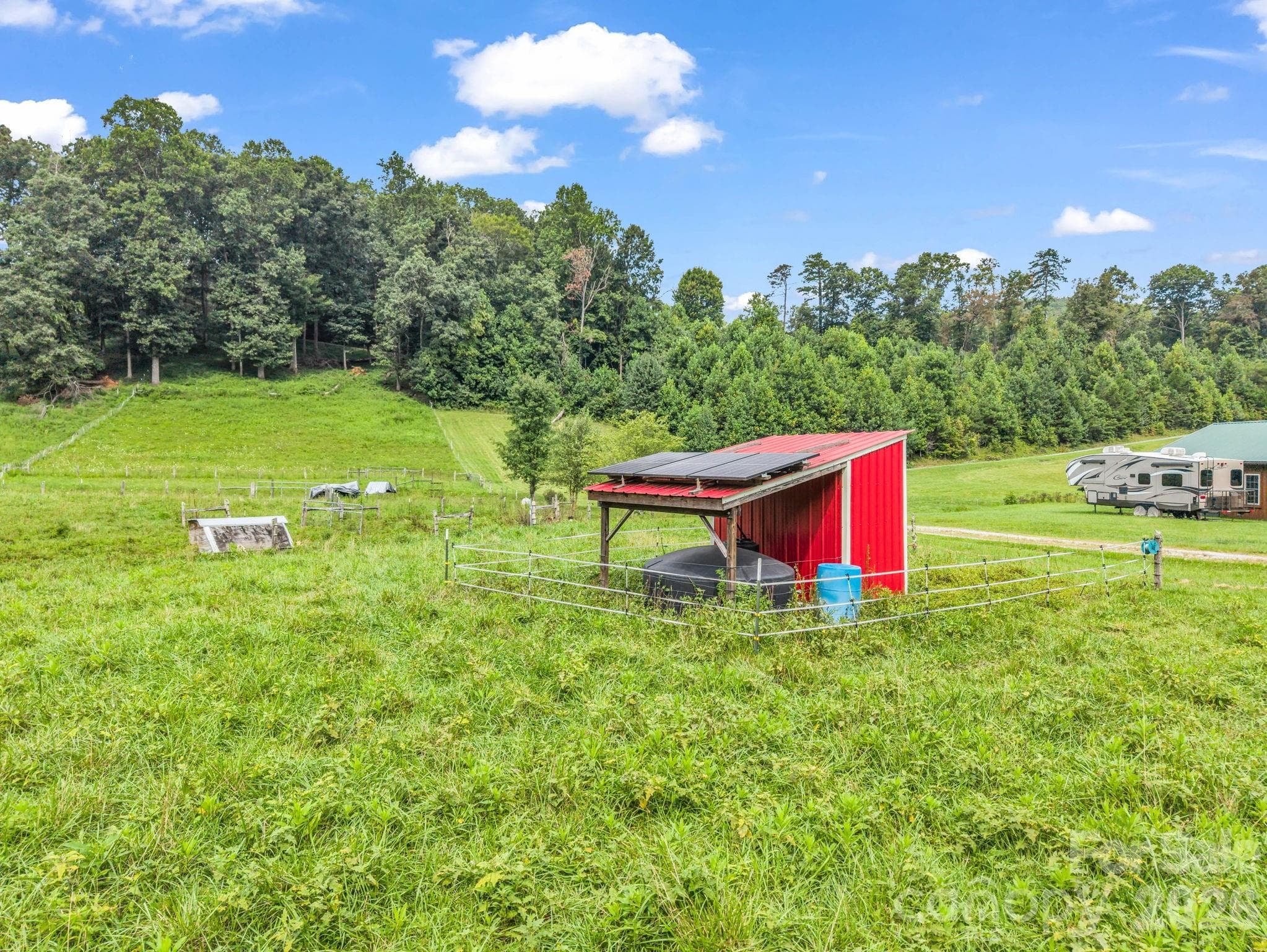 Well hut, this well is solar powered - 136 Limousine Lane, Pisgah Forest