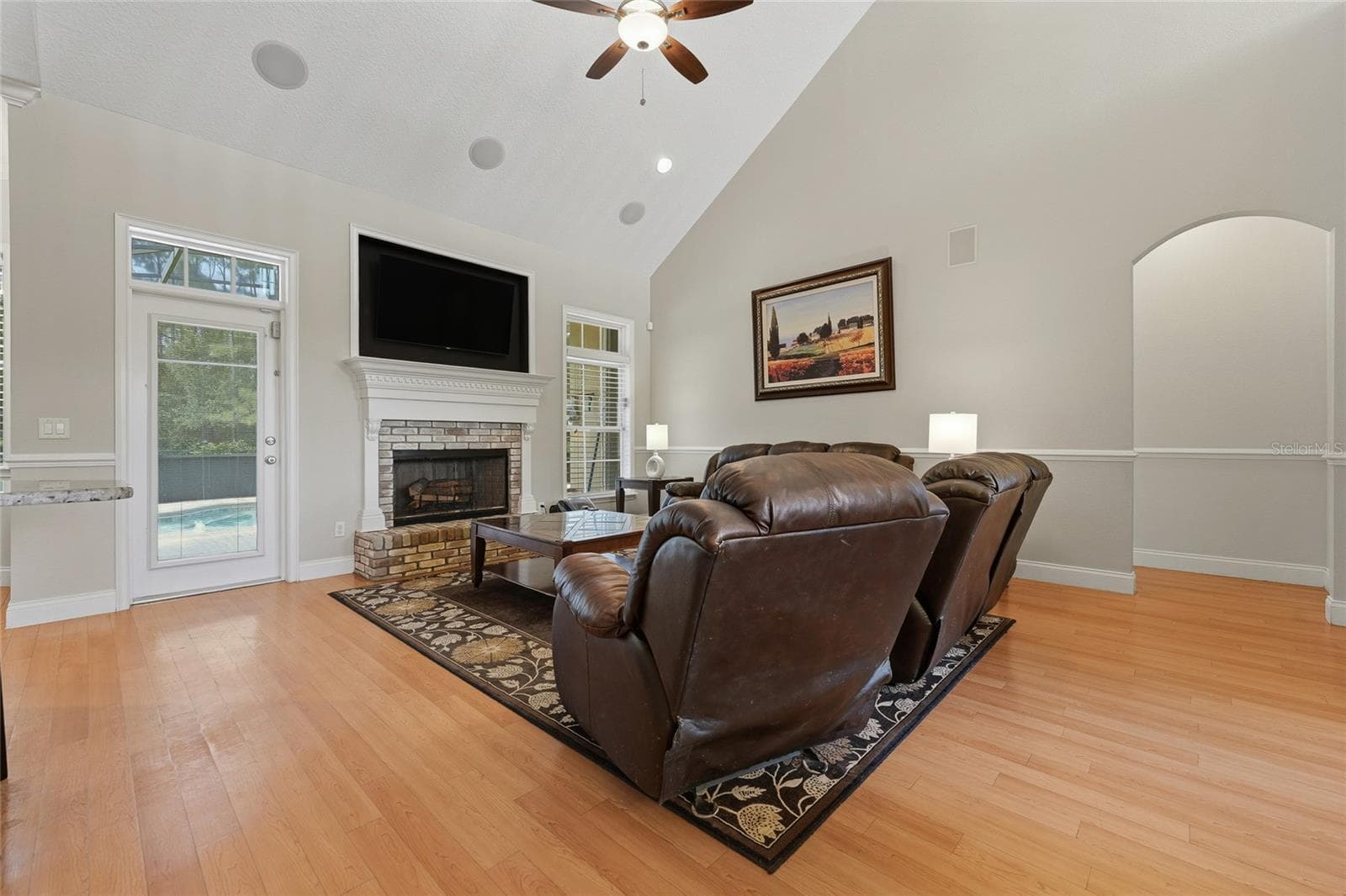 Living Room with fireplace - 4441 DEER RUN RD, ST CLOUD