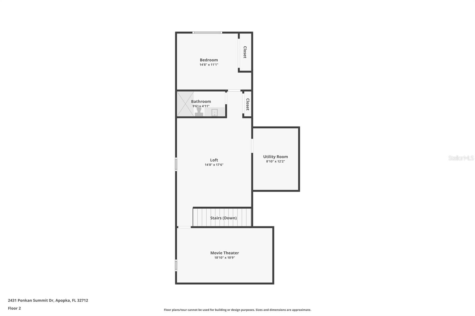 Floor Plan - 2nd Floor. - 2431 PONKAN SUMMIT DR, APOPKA