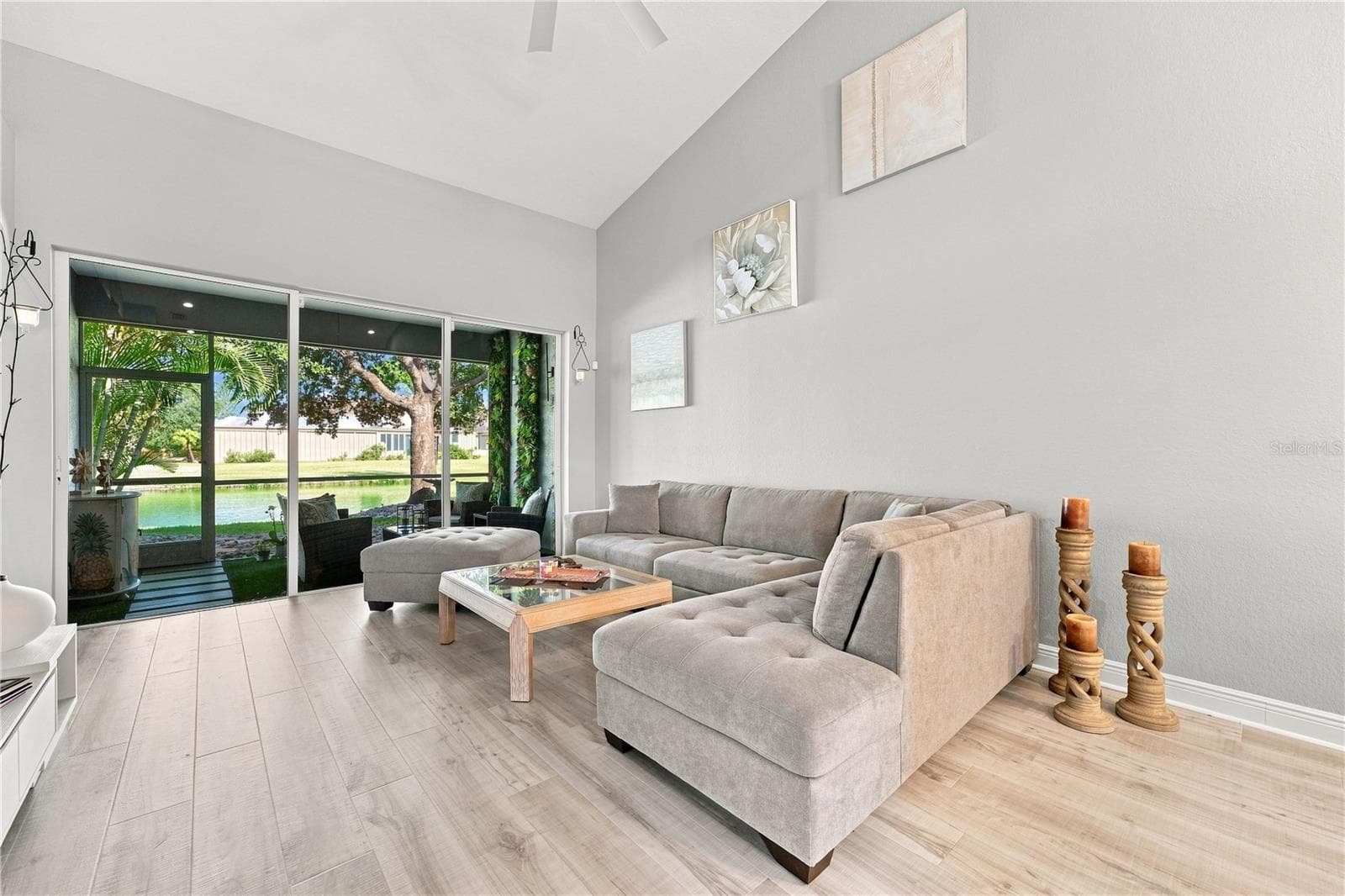 Living room with exit to lanai - 4361 TURNBERRY CIR, NORTH PORT