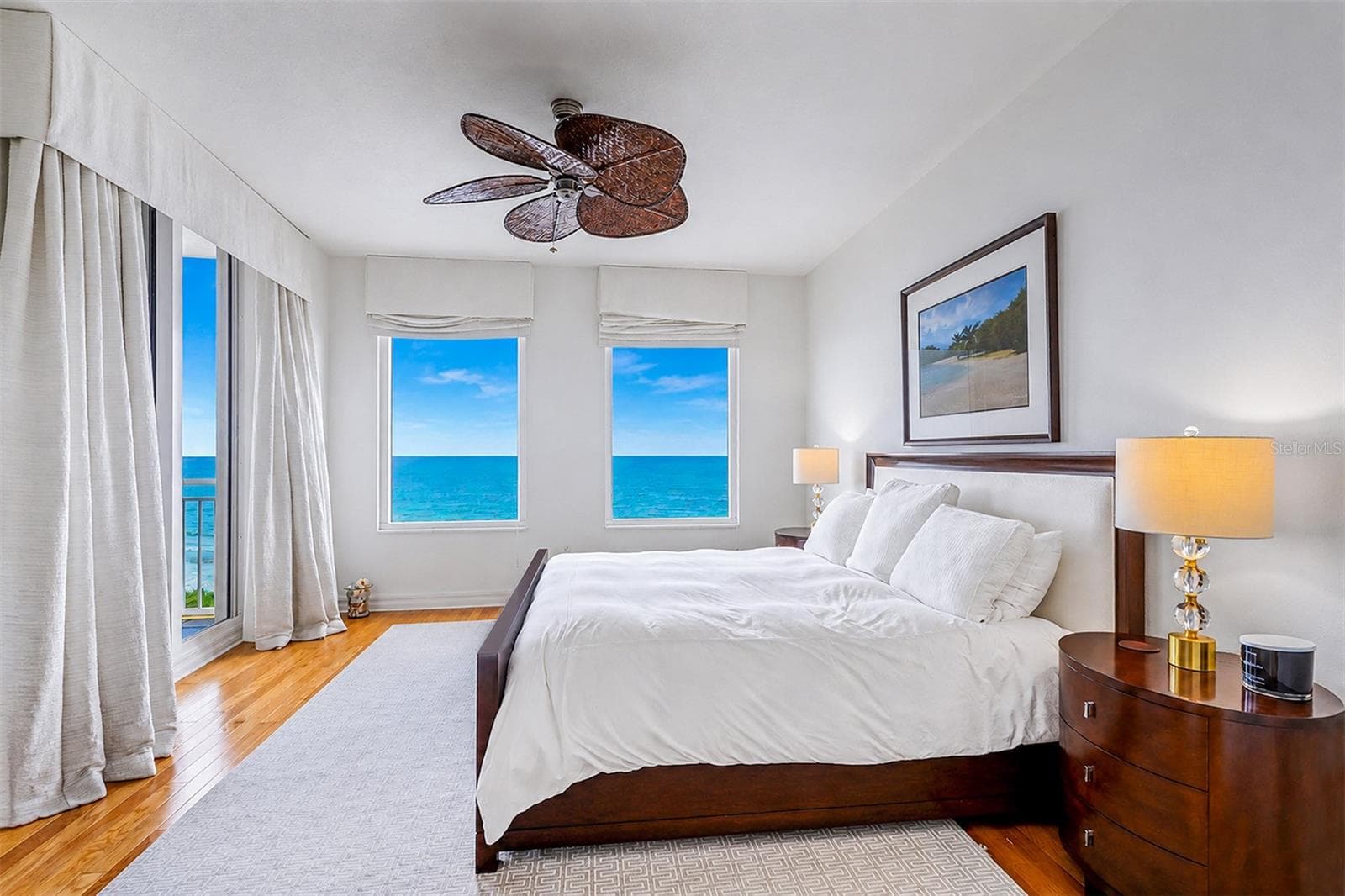 .. Master Bedroom Suite - Gulf Front. Wood Floors - High Impact Sliders with Balcony Access. - 15208 GULF BLVD #404, MADEIRA BEACH