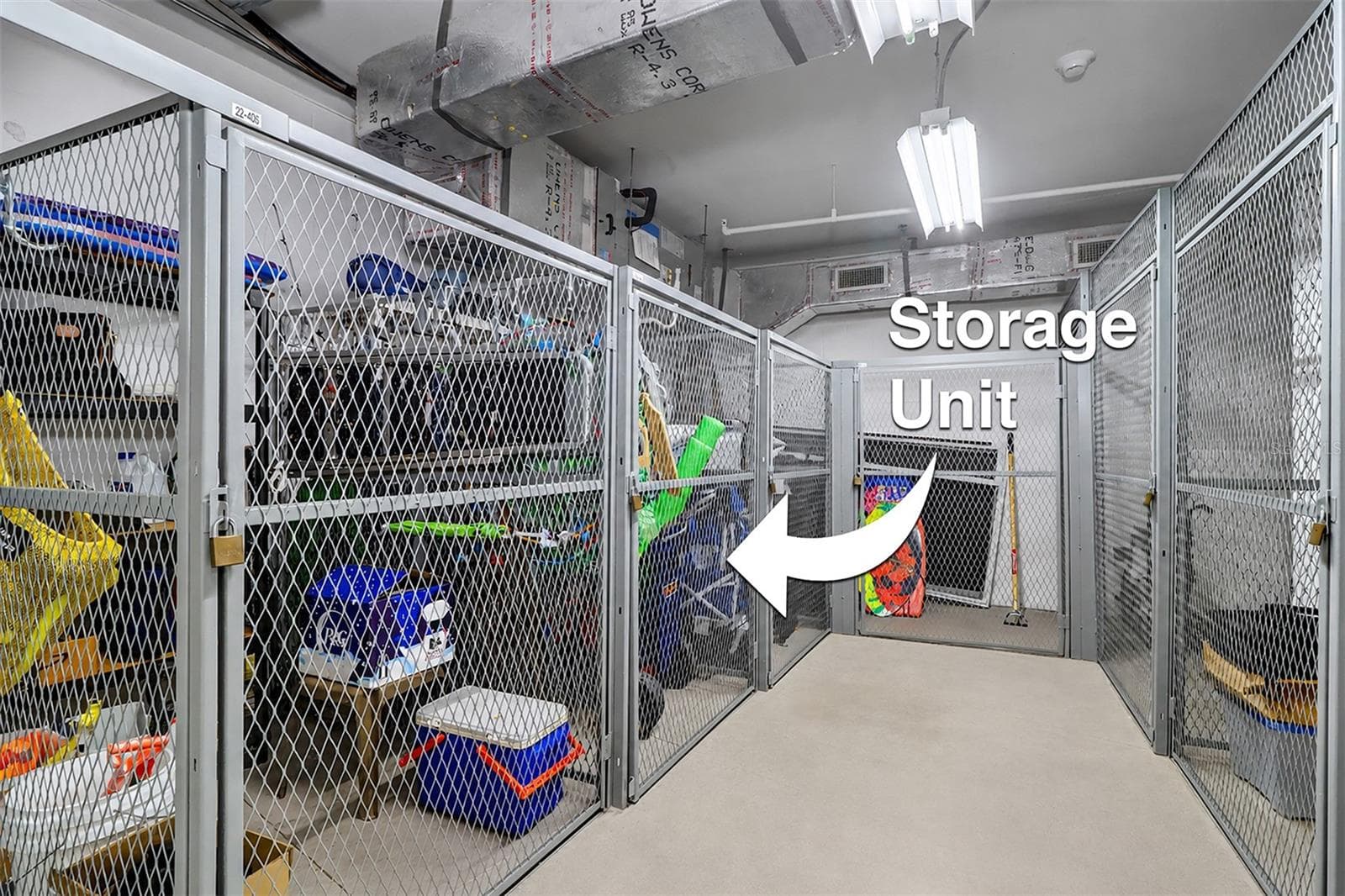 ... Climate Controlled Storage in the Garage about  4 x 5 x 8 foot tall. Cage # 404.. - 15208 GULF BLVD #404, MADEIRA BEACH